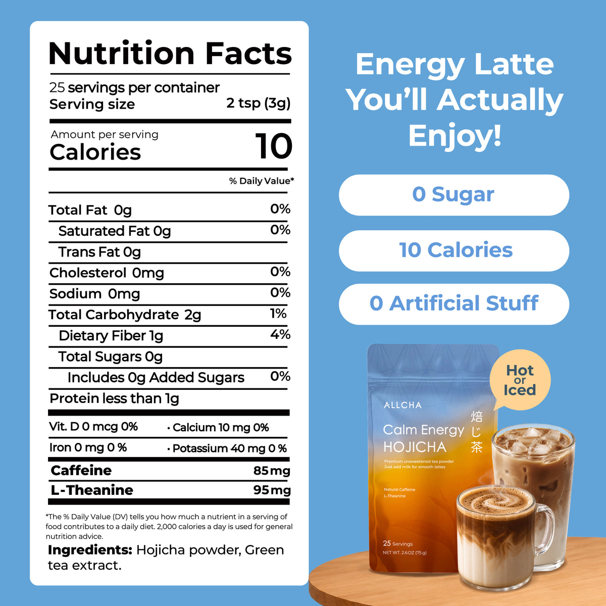 Energy Tea Latte - Hojicha